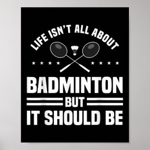 Affiche Joueur de badminton sportif jeu sport athlète R