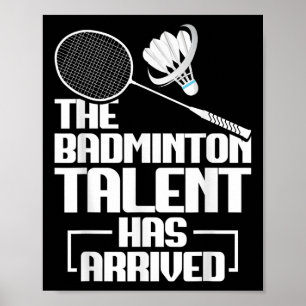 Affiche Joueur de badminton talentueux navette de match de