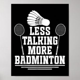 Affiche Joueur de badminton Volant de badminton moins parl