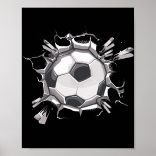 Affiche Joueur de balle de football Coach Ventilateur Spor