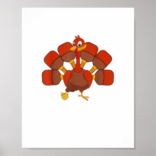 Affiche Joueur de balle de pilules Thanksgiving Paddleball