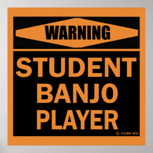 Affiche Joueur de banjo d'étudiant