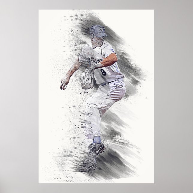 Affiche Joueur de baseball (Devant)