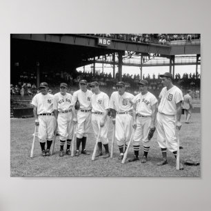 Affiche Joueur De Baseball 1937