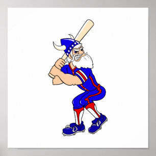 Affiche Joueur de baseball de Viking