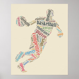Affiche Joueur de basket-ball