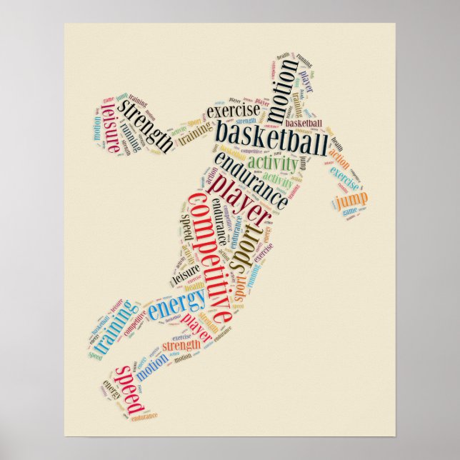 Affiche Joueur de basket-ball (Devant)