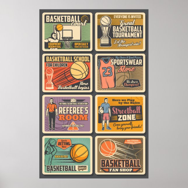 Affiche Joueur de basket-ball (Devant)