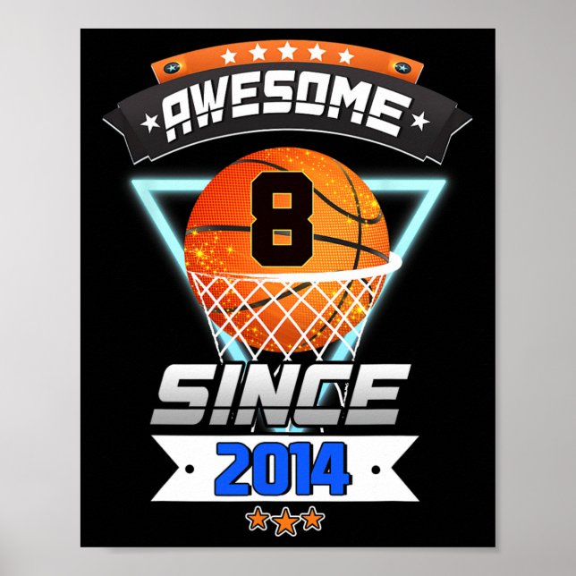 Affiche Joueur de basket-ball 8 Ans Gi Garçon 8 Ans (Devant)
