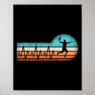 Affiche Joueur de basket-ball amusant Heartbeat Basket