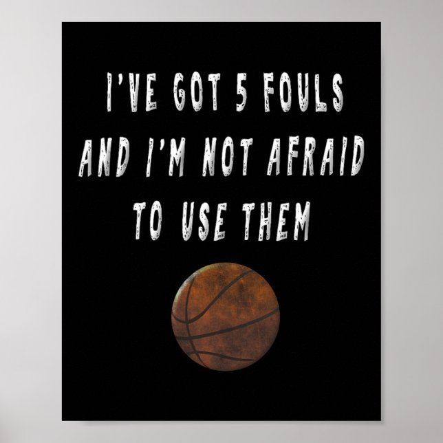 Affiche Joueur de basket-ball amusant Trash Talking Tee -  (Devant)