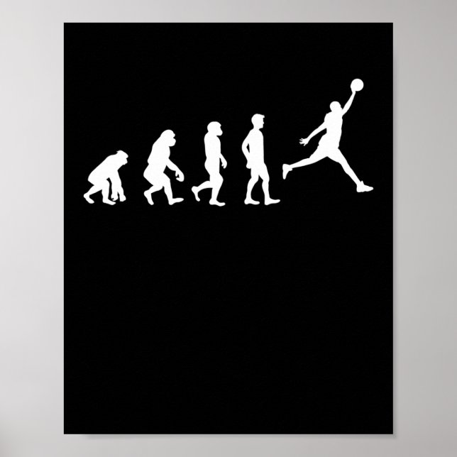 Affiche Joueur de basket-ball Champion de l'évolution (Devant)