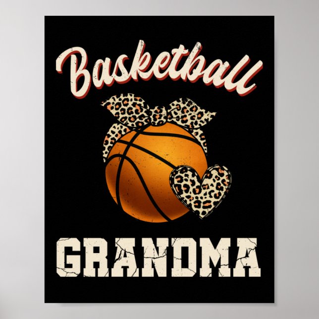 Affiche Joueur de basket-ball Leopard de grand-mère (Devant)