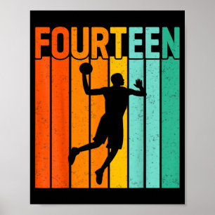 Affiche Joueur de basket-ball pour 14 ans anniversaire