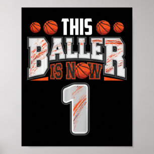 Affiche Joueur de basket-ball pour enfants 1 ans Garçon de