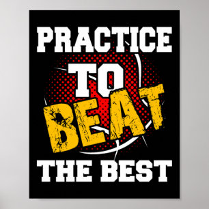 Affiche Joueur De Basket-Ball Pratique Pour Battre Les Mei