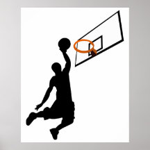 Joueur de basket-ball Silhouette Slam Dunk