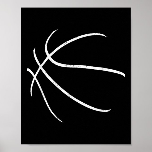 Affiche Joueur de basket Silhouette Design (Devant)