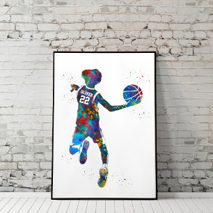 Affiche Joueur de basketball