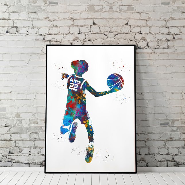 Affiche Joueur de basketball (Créateur téléchargé)
