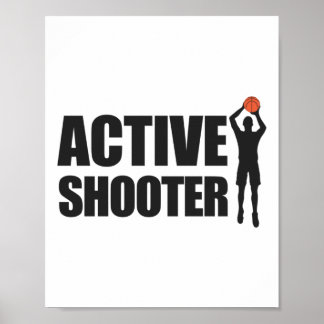 Affiche Joueur de basketball de tir actif Basketball actif