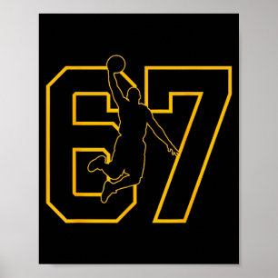 Affiche Joueur de basketball Drip numéro 67