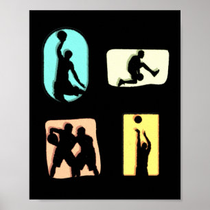 Affiche Joueur de basketball génial Garçons Enfants Hommes