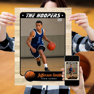 Affiche Joueur de basketball personnalisable