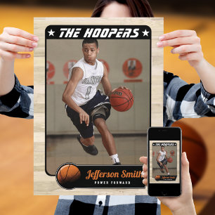 Affiche Joueur de basketball personnalisable