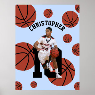 Affiche Joueur de basketball personnalisé