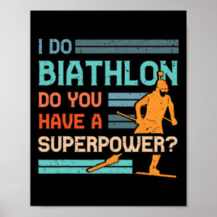 Affiche Joueur de biathlon Athlète Sports d'hiver Ski Rifl
