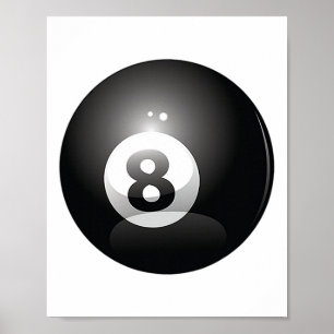 Affiche Joueur de billard à 8 balles Joueur de billard à h