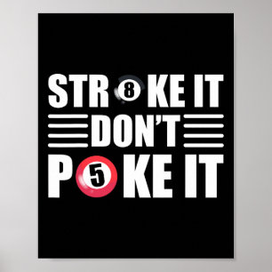 Affiche Joueur de billard amusant