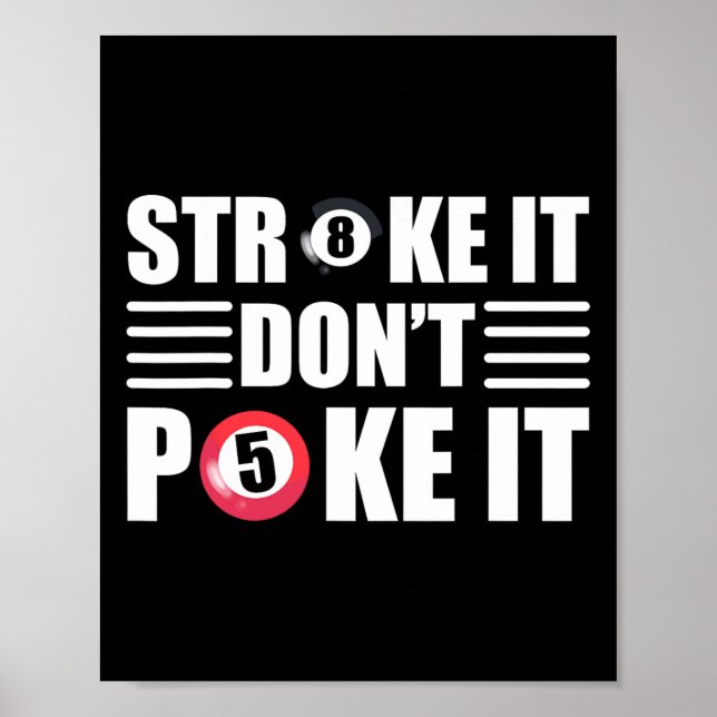 Affiche Joueur de billard amusant (Devant)