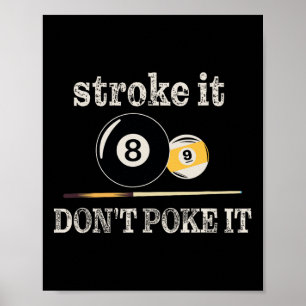 Affiche Joueur de billard de billard Snooker Drôle Stroke 