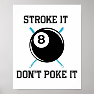Affiche Joueur de billard de billard Snooker Drôle Stroke 