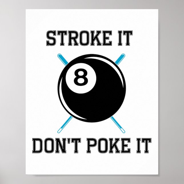 Affiche Joueur de billard de billard Snooker Drôle Stroke  (Devant)