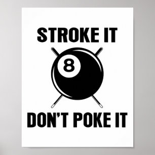 Affiche Joueur de billard de billard Snooker Drôle Stroke