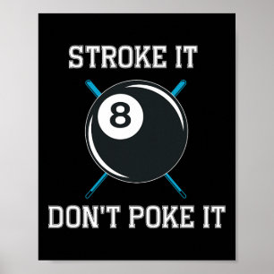 Affiche Joueur de billard de billard Snooker Drôle Stroke 