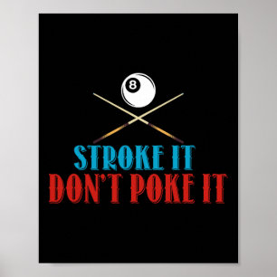 Affiche Joueur de billard de billard Snooker Drôle Stroke 