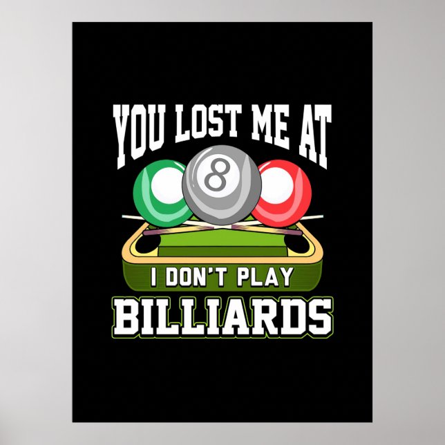 Affiche Joueur de billard | Vous M'Avez Perdue Au Billard (Devant)