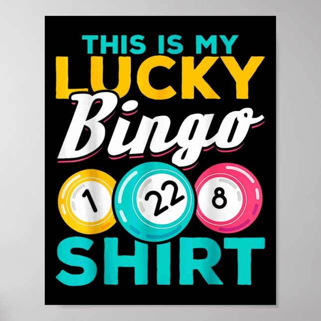 Affiche Joueur De Bingo Voici Mon Lucky Bingo Funny Bingo  (Devant)