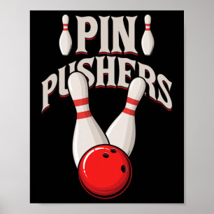 Affiche Joueur de Bowling Pins Pin Ball