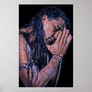 Affiche Joueur de cannelure de Natif américain de Sean