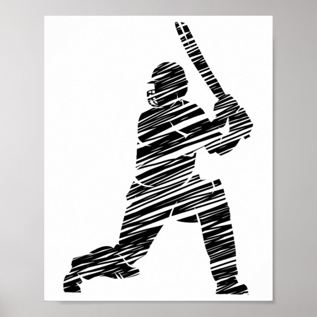 Affiche Joueur de cricket 8  (Devant)