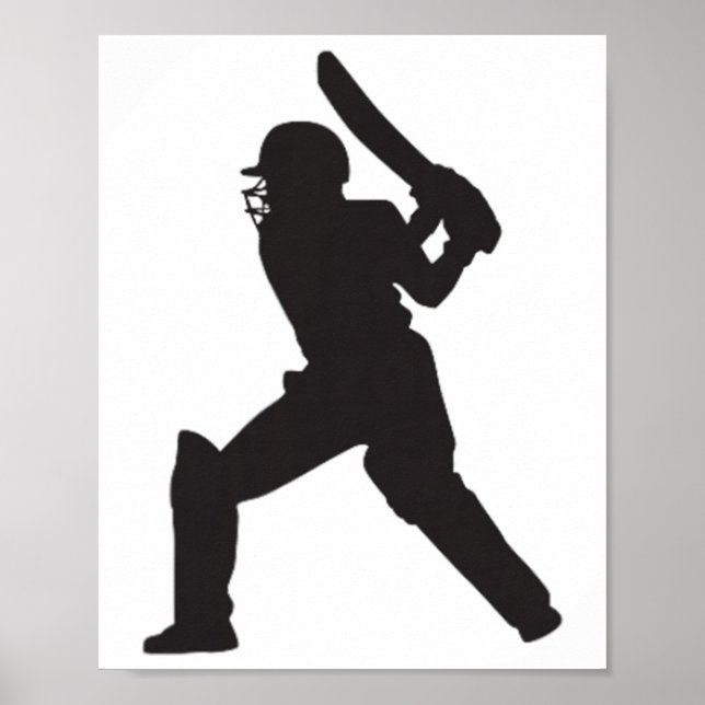 Affiche Joueur de cricket Cricket Angleterre Inde Pakistan (Devant)