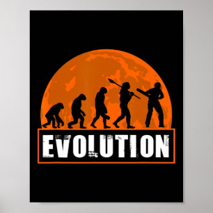 Affiche Joueur de cricket drôle de cricket évolution humai