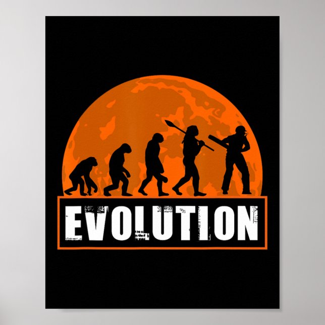 Affiche Joueur de cricket drôle de cricket évolution humai (Devant)