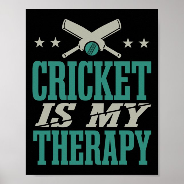 Affiche Joueur de cricket en formation Cricket  (Devant)