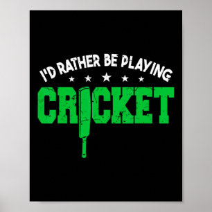 Affiche Joueur de cricket en formation Cricket Hommes